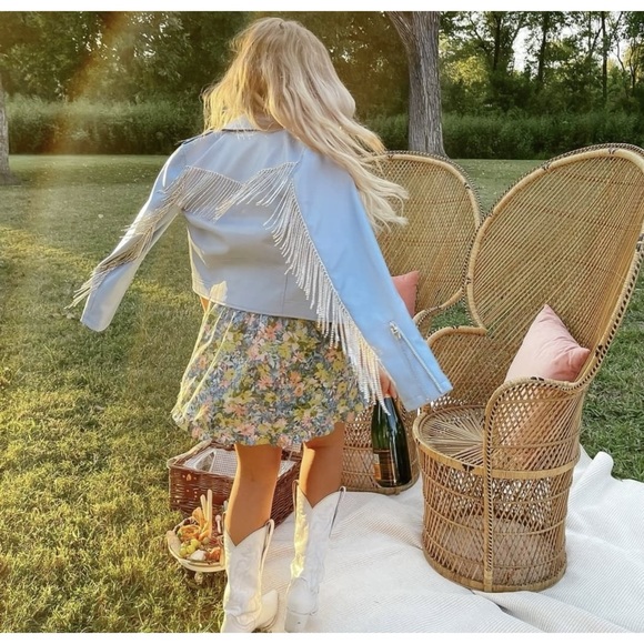 Buddy Love Rife Blue Rhinestone Fringe Jacket - Picture 5 of 5